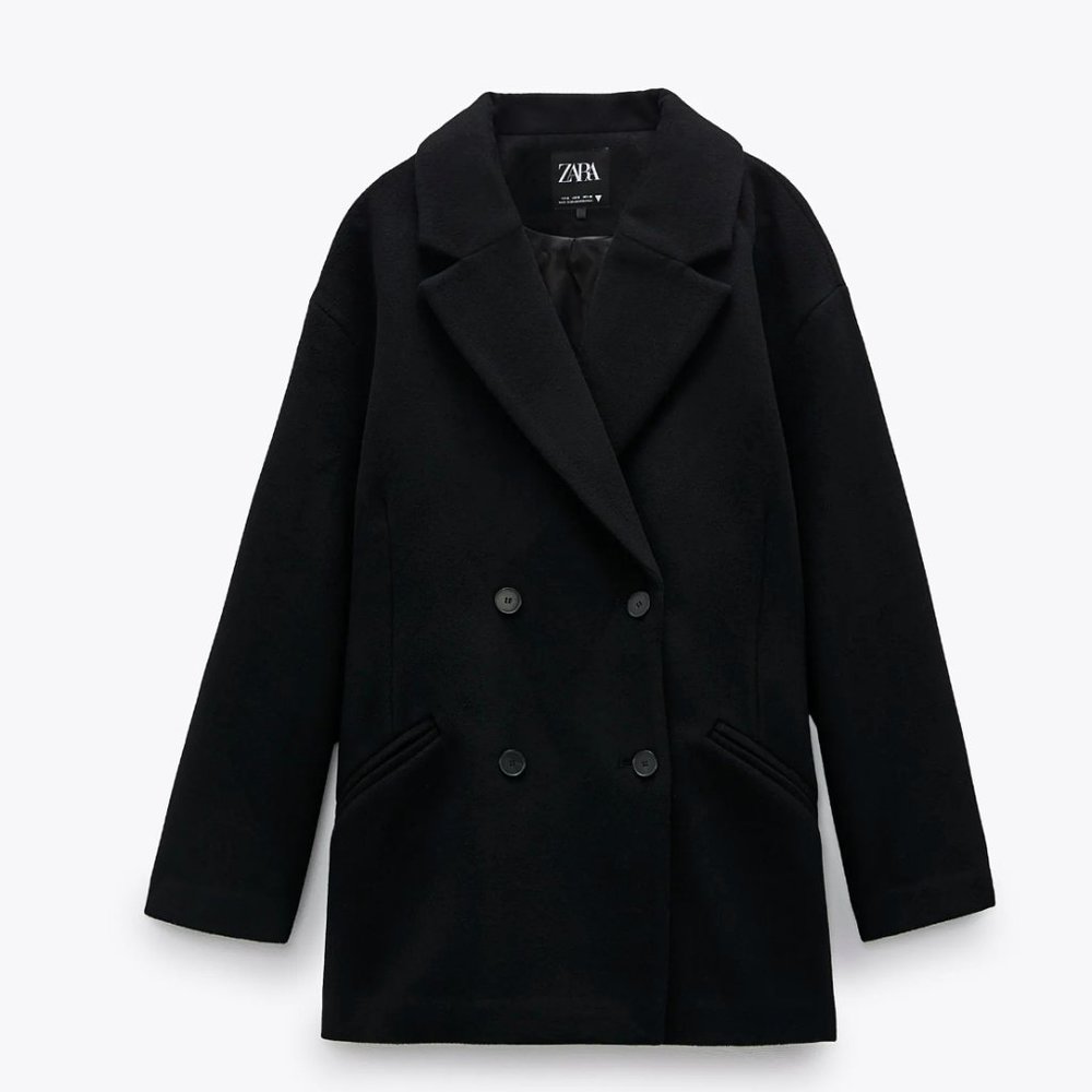 ZARA BUTTONED OVERSIZED BLAZER